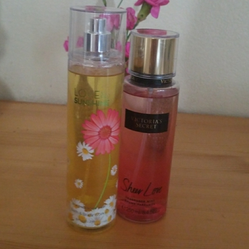 Body mist from B&BW and Victoria secret